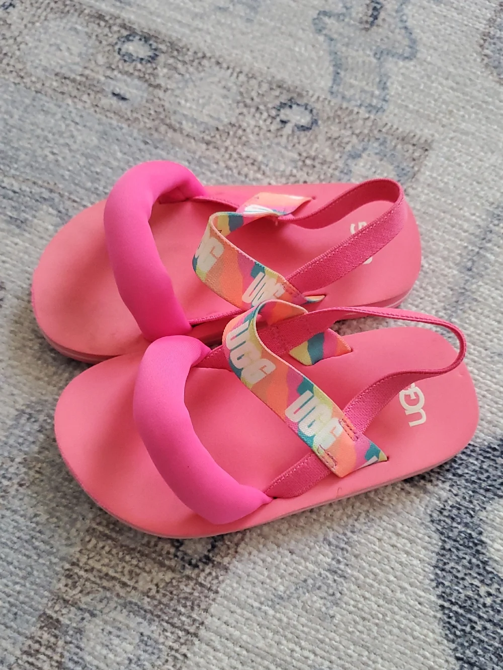 UGG Zuma Sling Baby Girls Sandals Taffy Pink Sz6/7